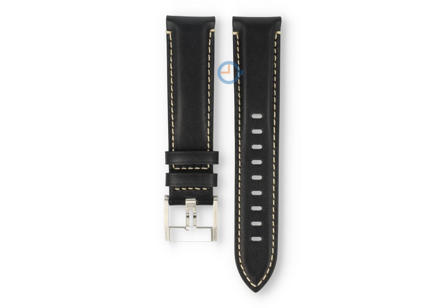 Hamilton Uhrenarmband - 22/20mm - schwarz Leder