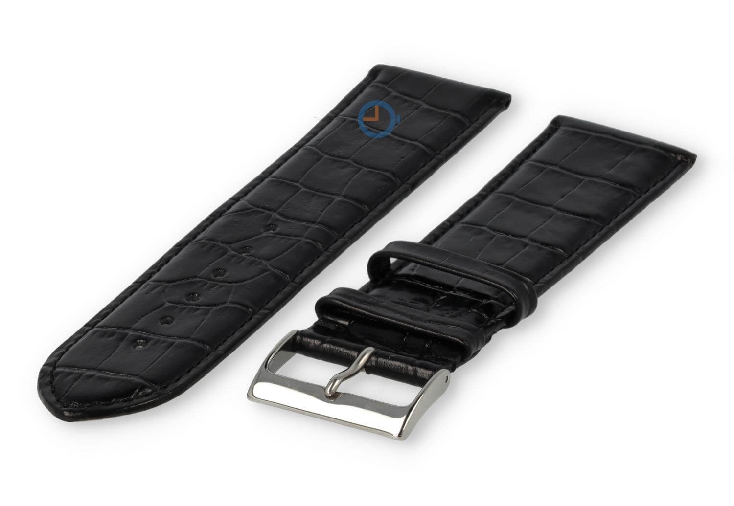 XL Uhrenarmband aus Kalbsleder - 26mm - schwarz