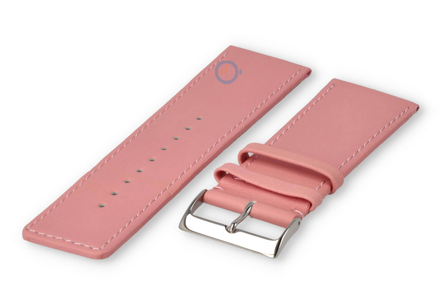 30mm Uhrenarmband glatt Leder - hellrosa