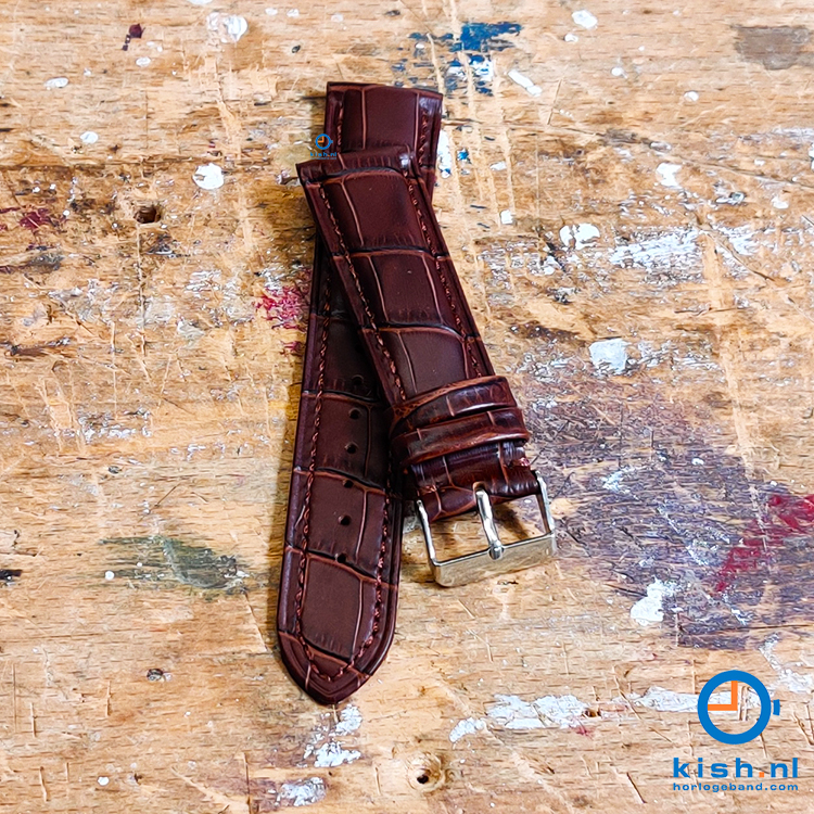 Horlogeband voor Edox Les Vauberts - 22mm - bruin