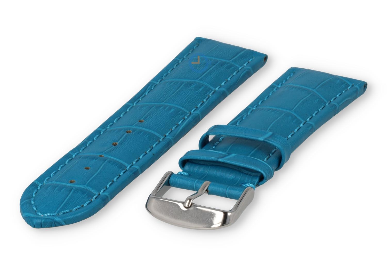 Starkes Uhrenarmband aus Kalbsleder - 26mm - türkis