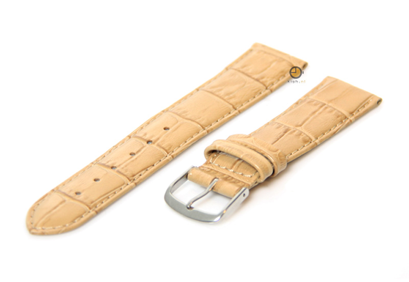 Uhrenarmband 20mm Beige Leder