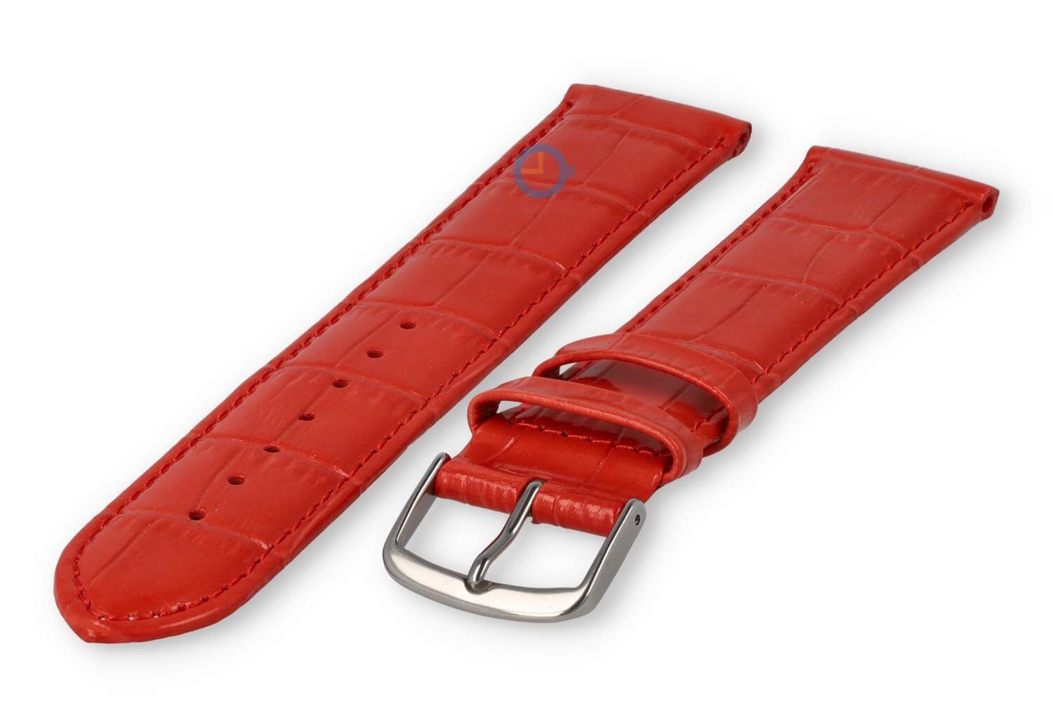 Leicht gepolstertes XL Uhrenarmband - 22mm - Rot