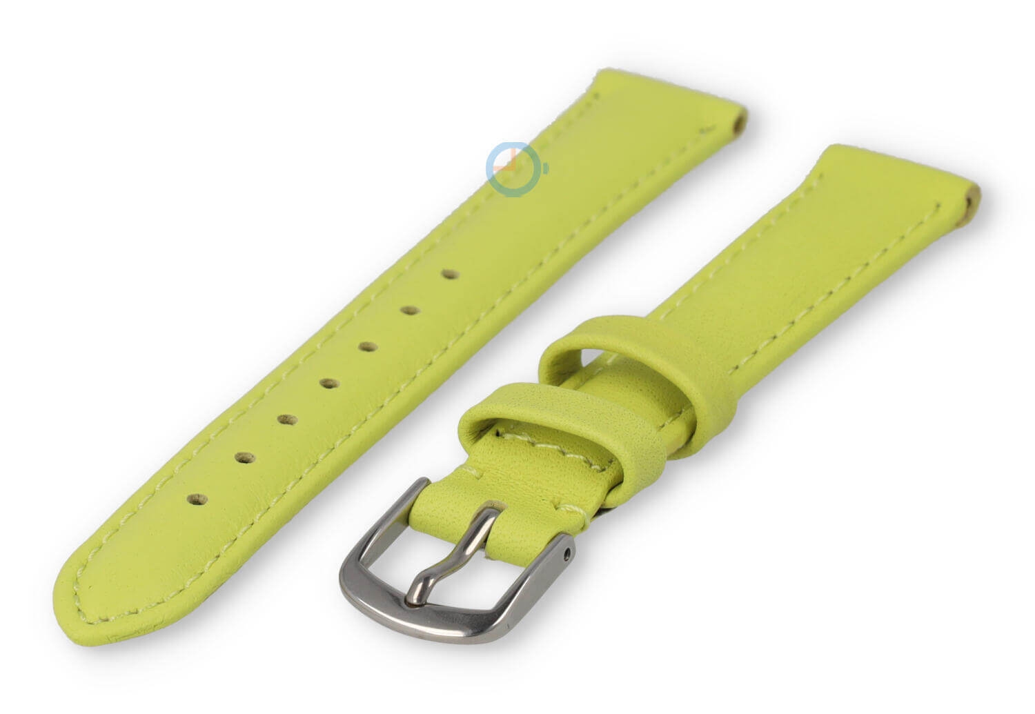 12mm Uhrenarmband glatt Leder - Limette