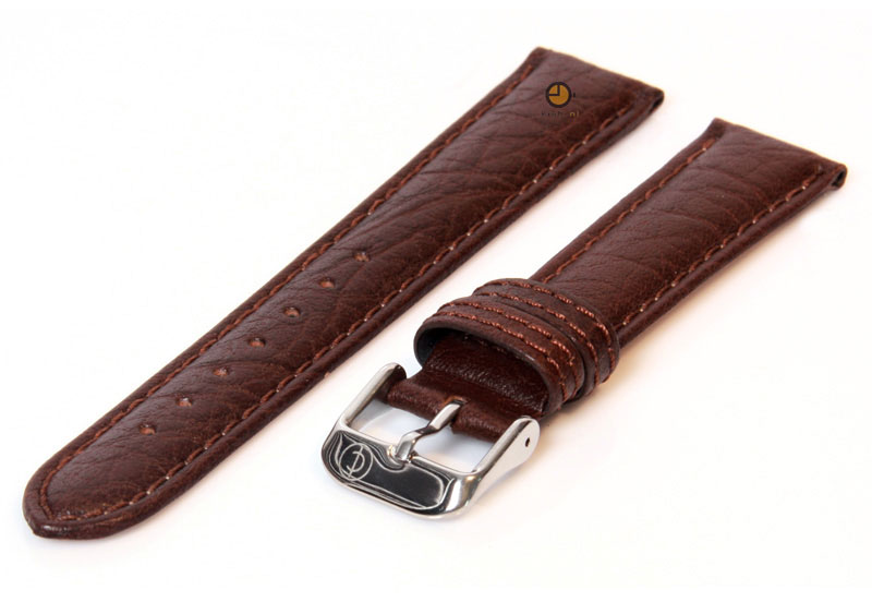 Uhrenarmband 16mm Dunkelbraun Bisonleder