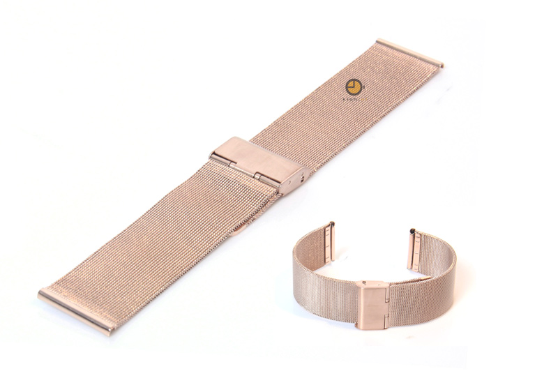 Uhrenarmband 24mm Rotgold Mailänder Stahl