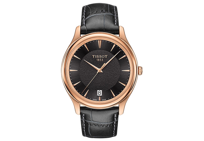 Tissot Uhrenarmband T9244107606100 grau Leder