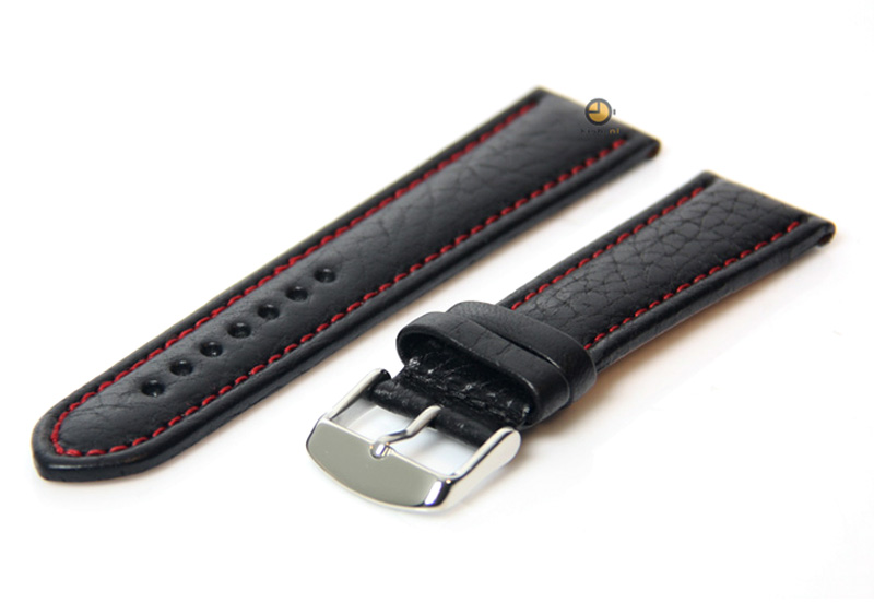 Uhrenarmband 18mm Schwarz Leder