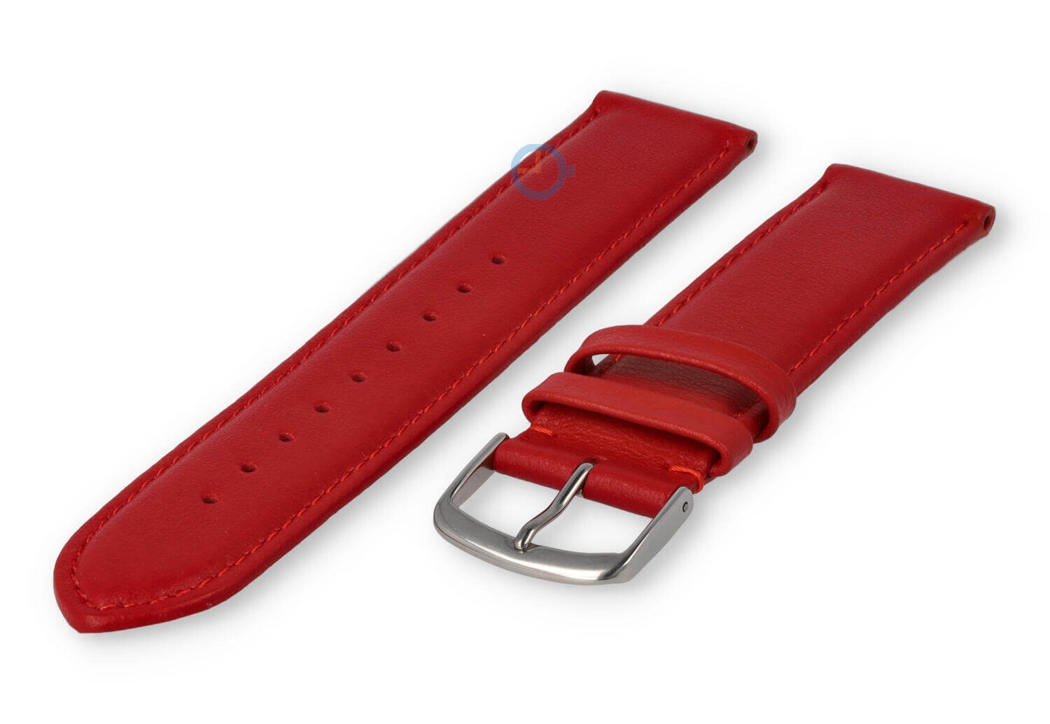 20mm Lederband mit Naht - dunkelrot