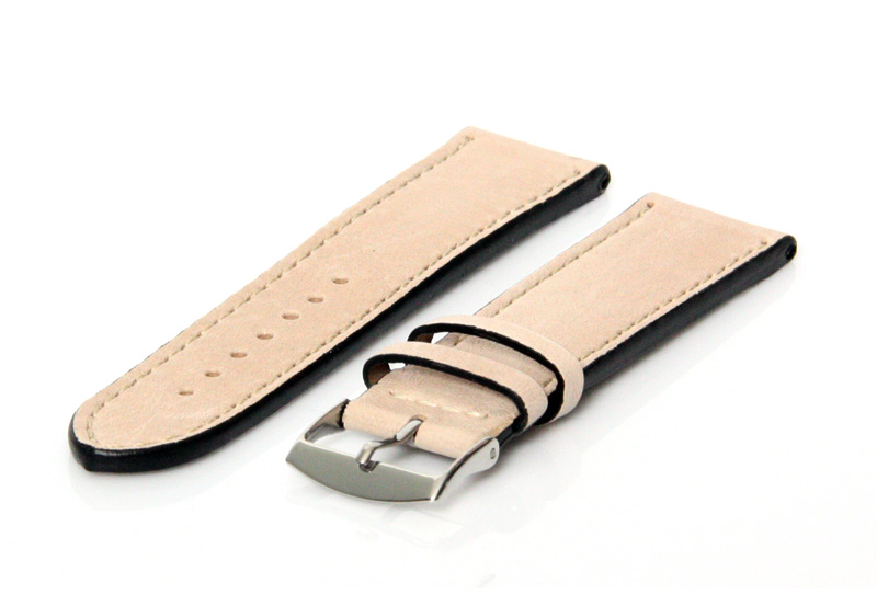 Uhrenarmband 20mm Beige Leder