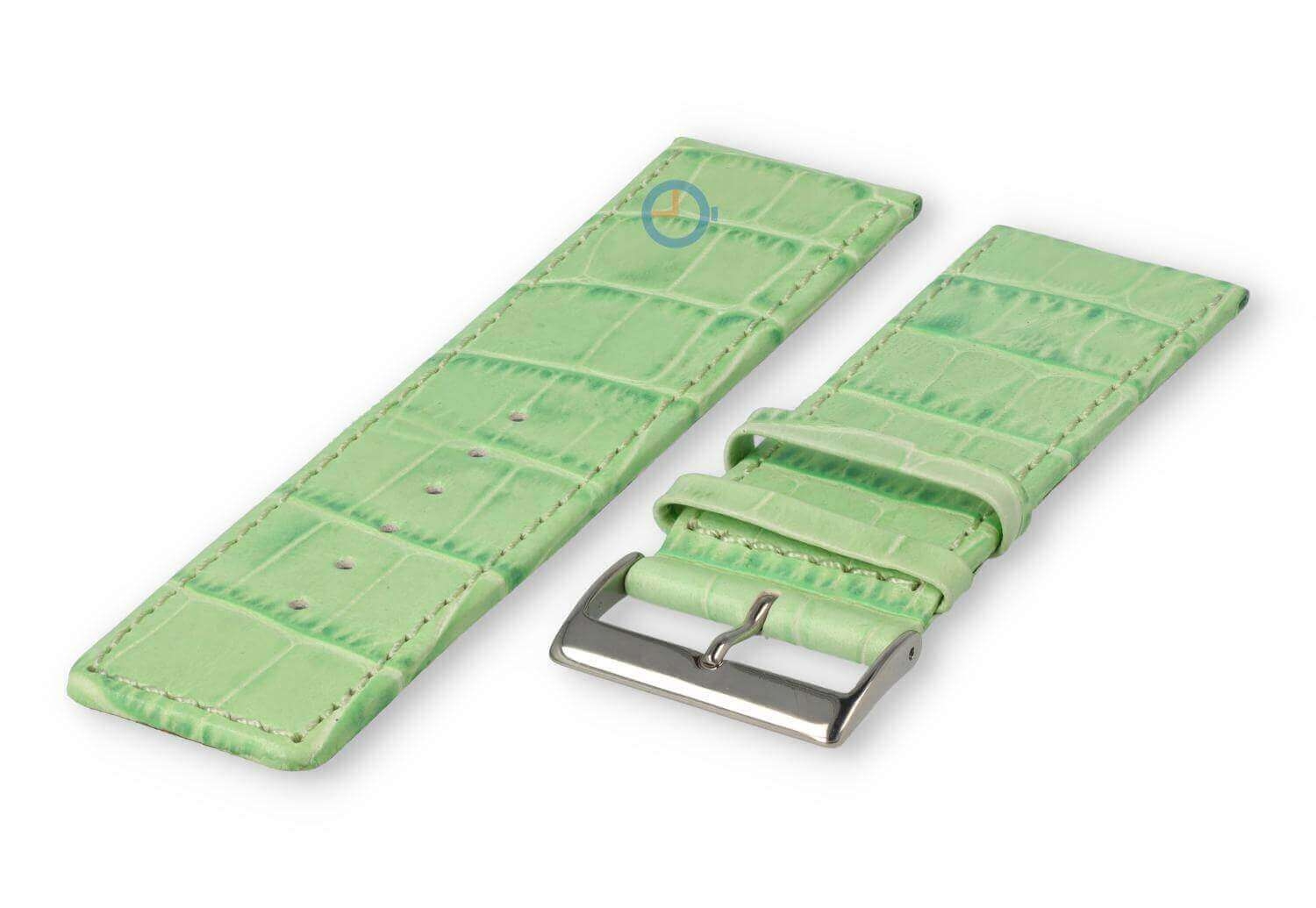 Luxus Kroko Uhrenarmband - 30mm - ApfelgrÃ¼n