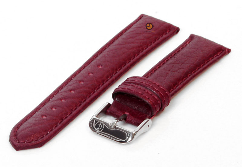 Uhrenarmband 20mm bordeaux Bisonleder
