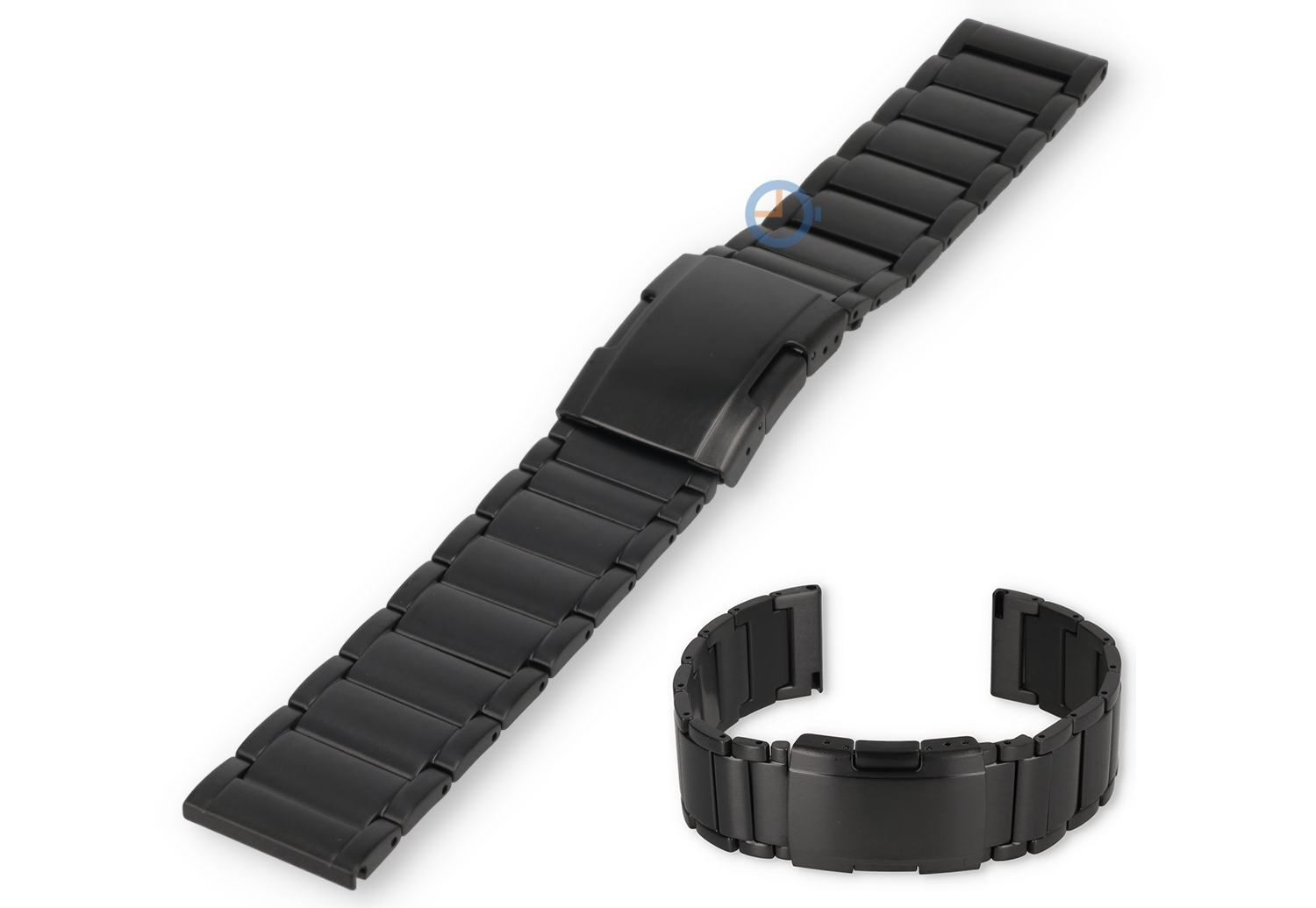 22mm Titan Uhrenarmband mit Quick-Switch - schwarz