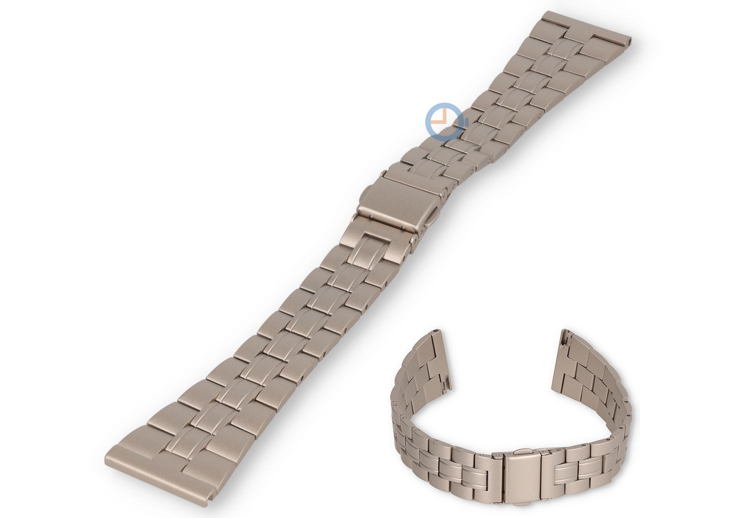 22/18mm Uhrenarmband matt Stahl - starlight