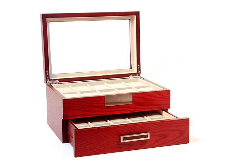 Design Uhrenbox für 20 Uhren-cherry matt