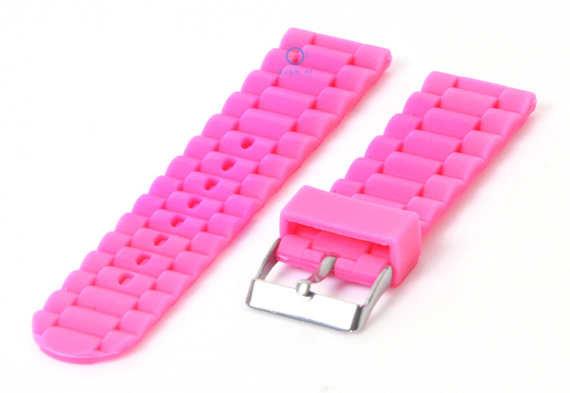 Uhrenarmband 24mm rose Kautschuk
