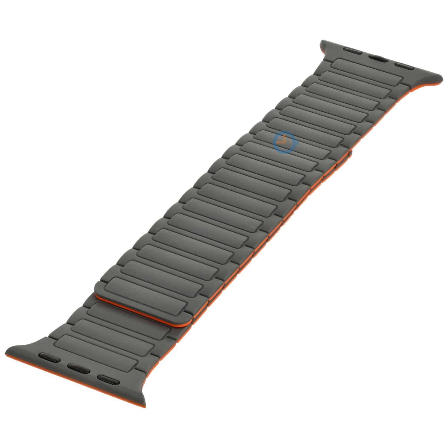 Ultraflaches Magnet Band Apple Watch 45mm - grau orange