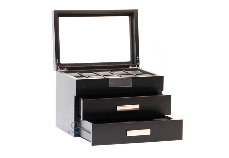 Design Uhrenbox für 30 Uhren (schwarz)