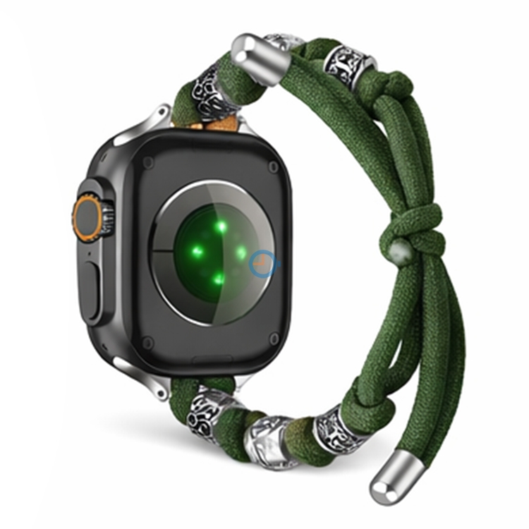 Apple watch Bohemian Band mit Charms (44-45-46-49mm) - grün