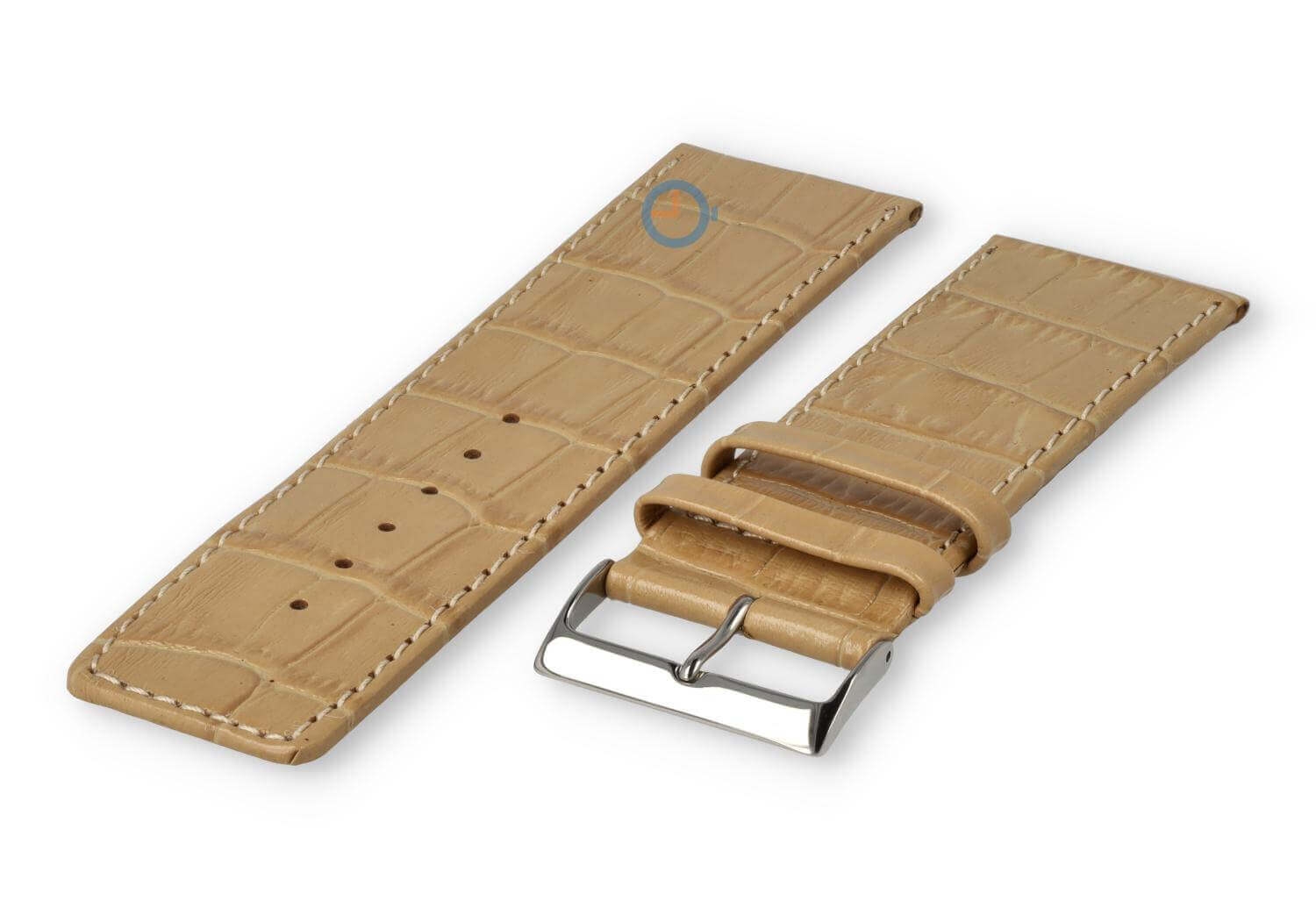 Luxus Kroko Uhrenarmband - 30mm - sand