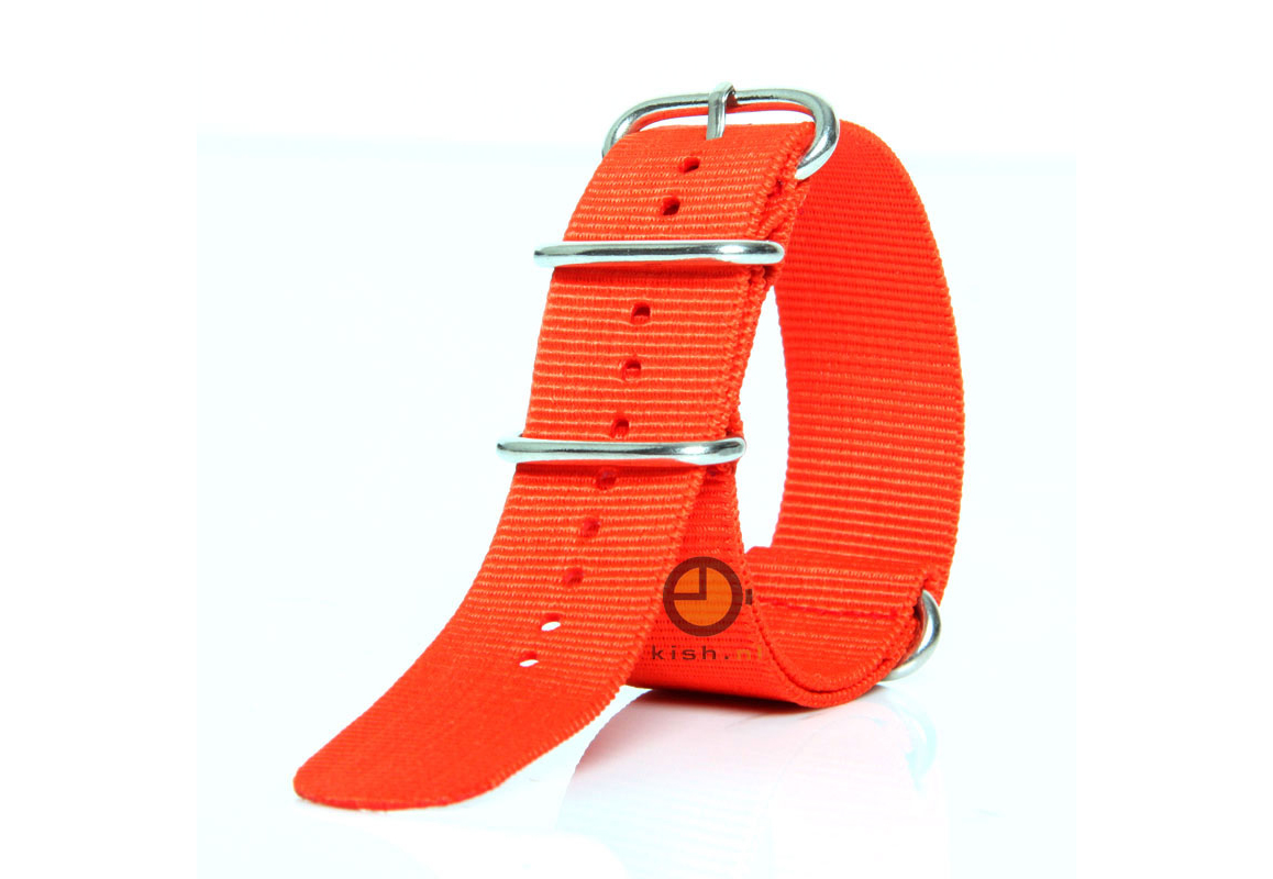 Uhrenarmband 24mm rot Nylon