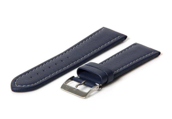 Uhrenarmband 22mm Blau wasserfestes Leder
