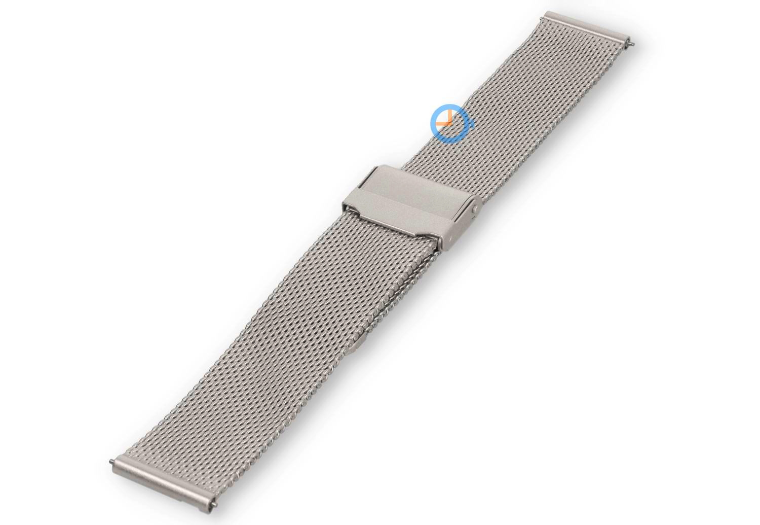 Mailänder Band mit Quick Switch - 18mm - titan silber