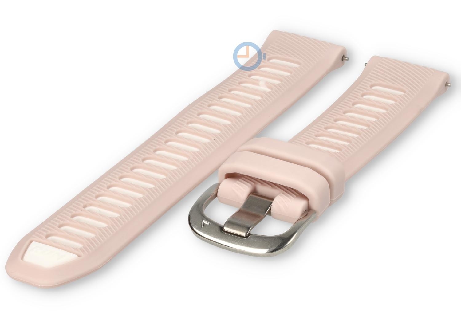 Run Uhrenarmband 18mm Silikon - rosa weiÃŸ