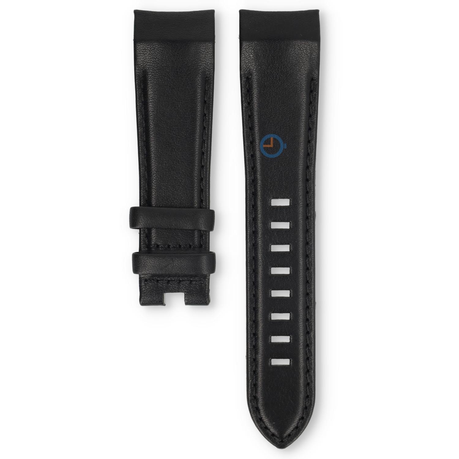 Edox Chronorally 01129 Uhrenarmband Schwarz Leder