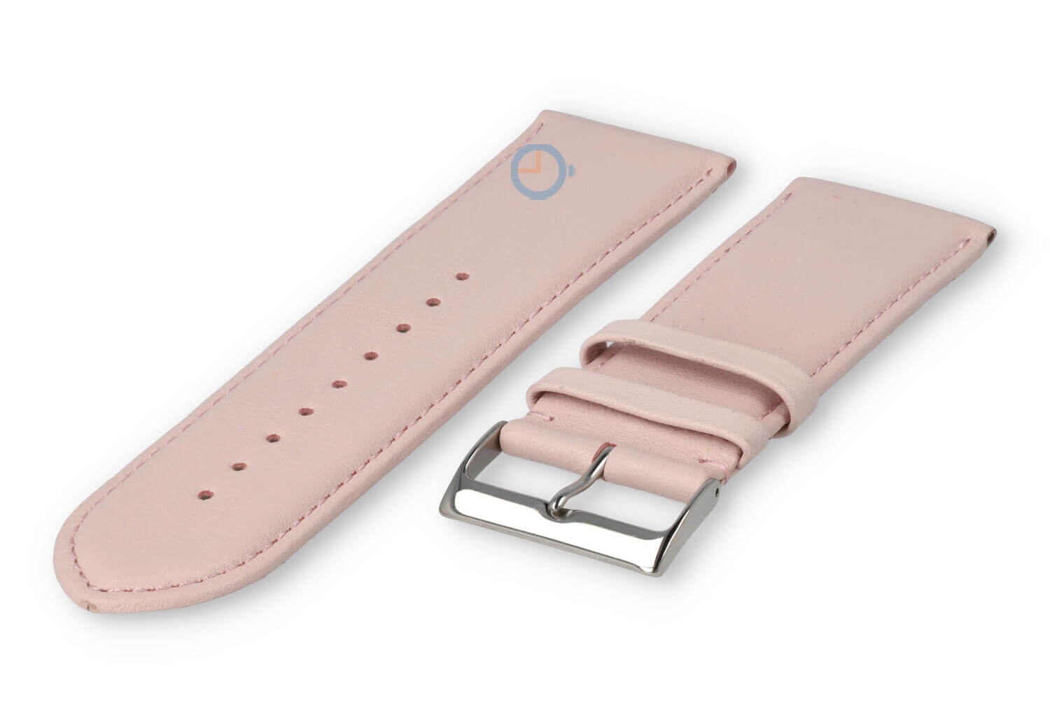 28mm Uhrenarmband glatt Leder - pastellrosa