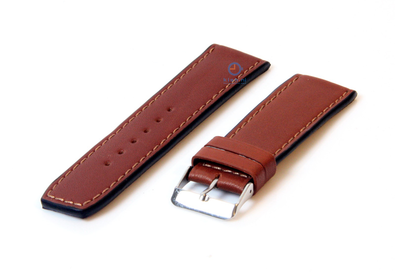 Uhrenarmband 24mm bruin Kalbsleder