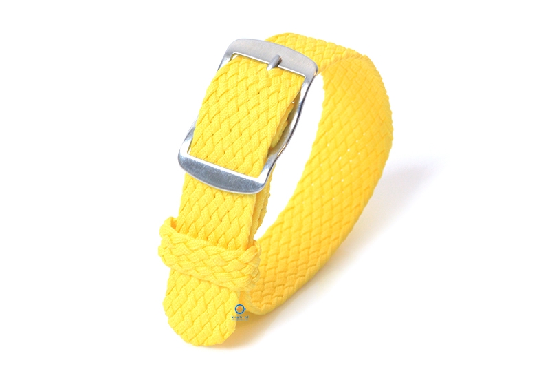 Perlon Uhrenarmband 18mm gelb
