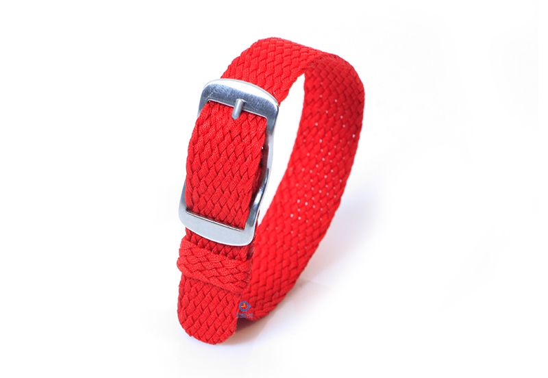 Perlon Uhrenarmband 14mm rot