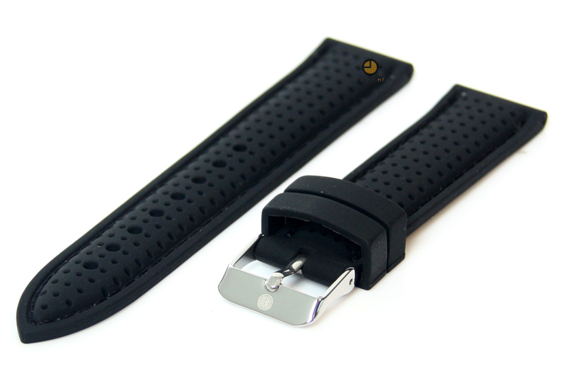 Uhrenarmband 20mm Silikon Schwarz