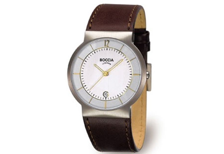 Boccia Uhrenarmband 3514 - 03 Braun