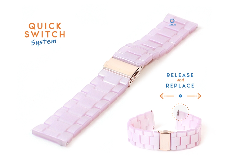 20mm resin Uhrenarmband - pink