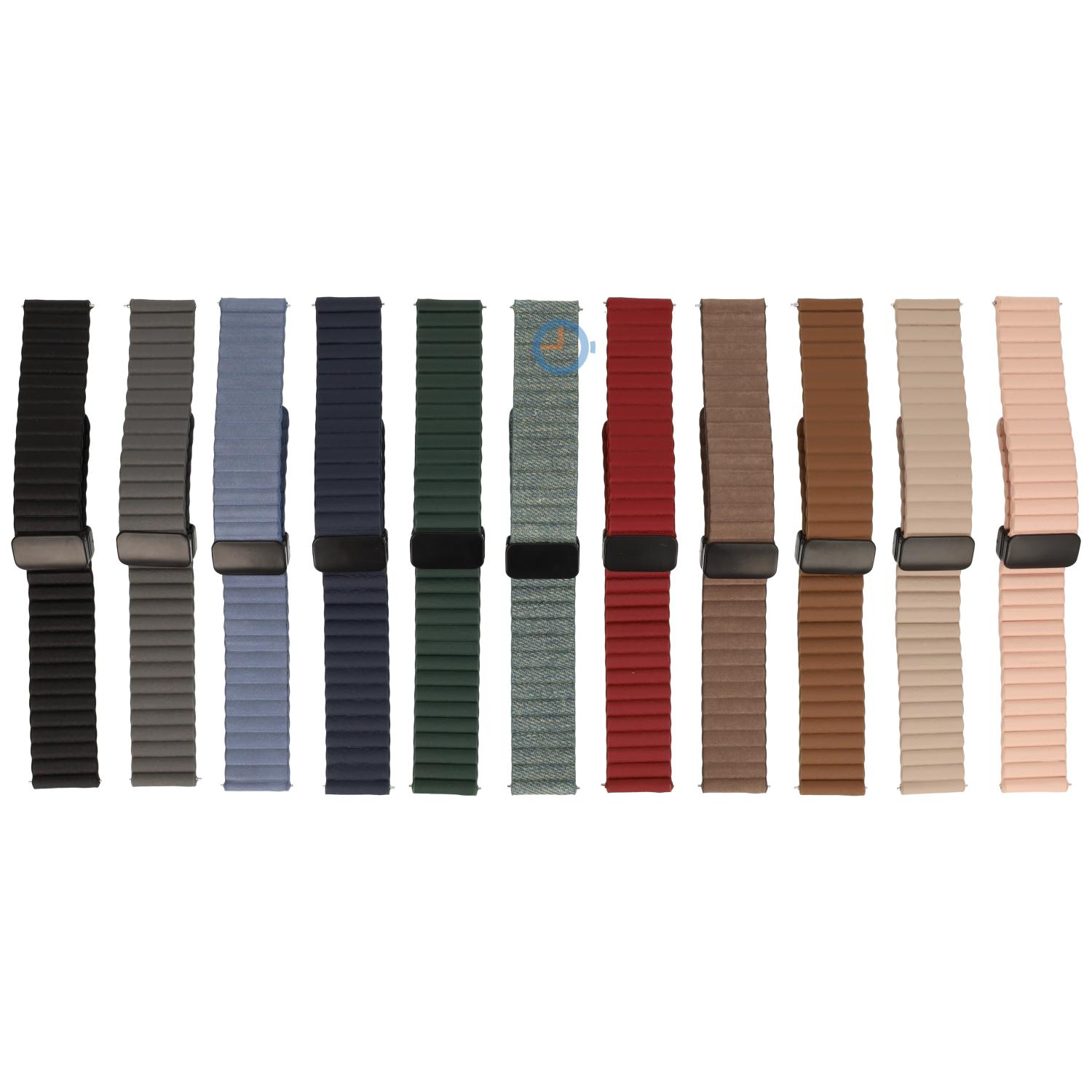 Magnetisches Leder Band - 20mm - denim grün