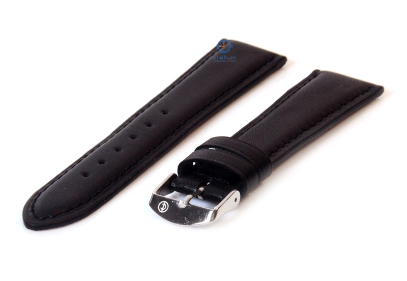 Uhrenarmband 16mm schwarz Kalbsleder
