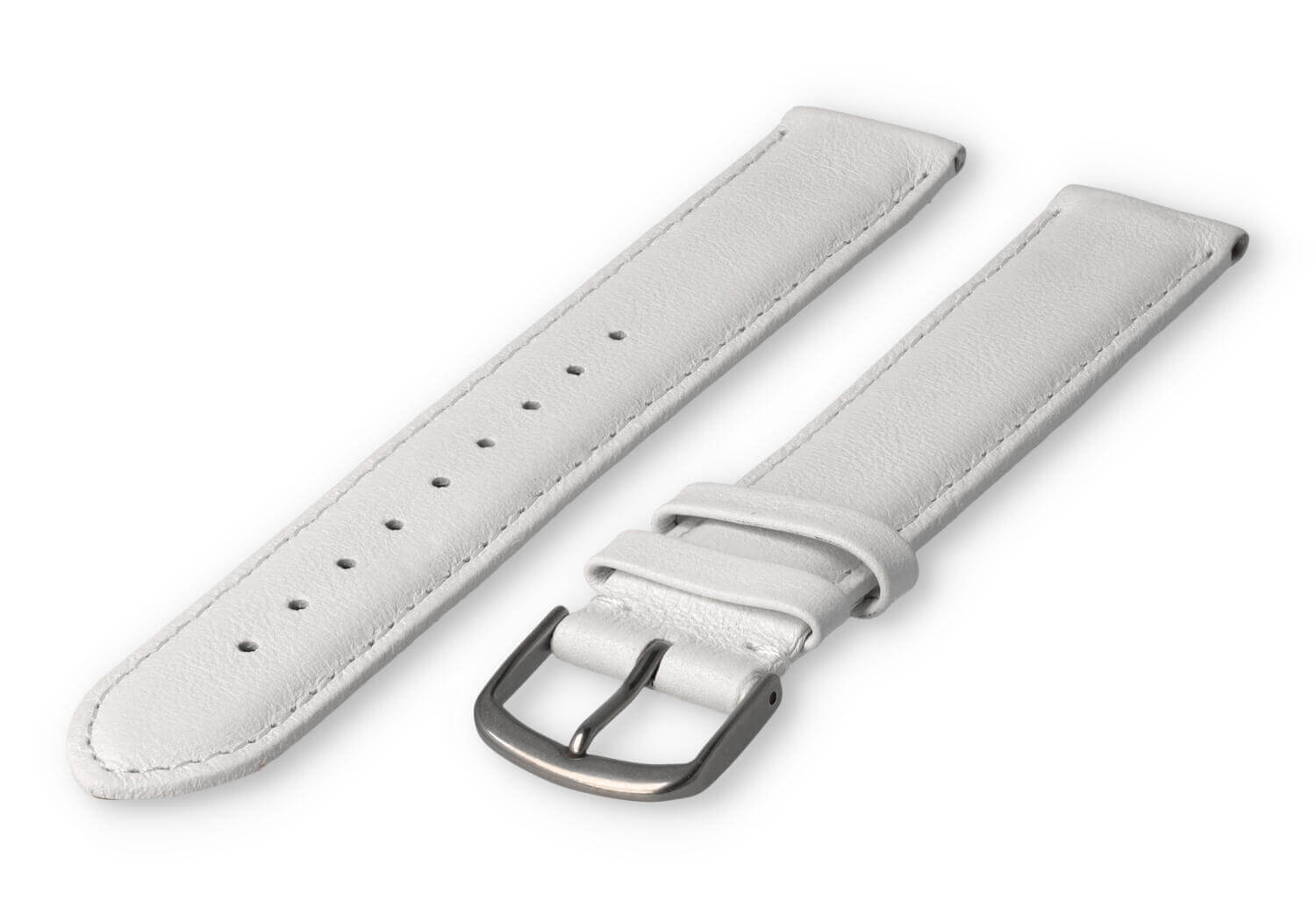 XL glatt Lederband - 18mm - weiß