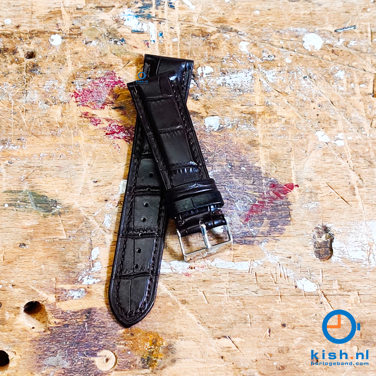 Horlogeband voor Edox Les Vauberts - 22mm - donkerbruin