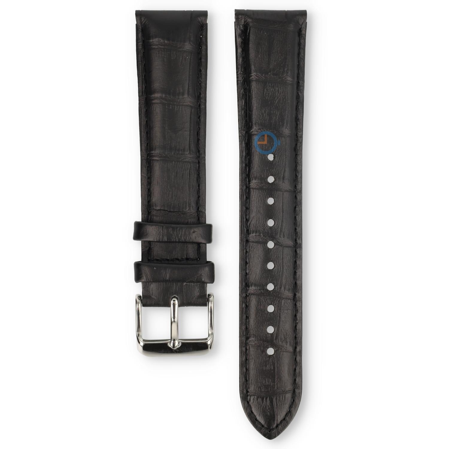 Universal 22mm schwarzes Leder Uhrenarmband - Pulsar