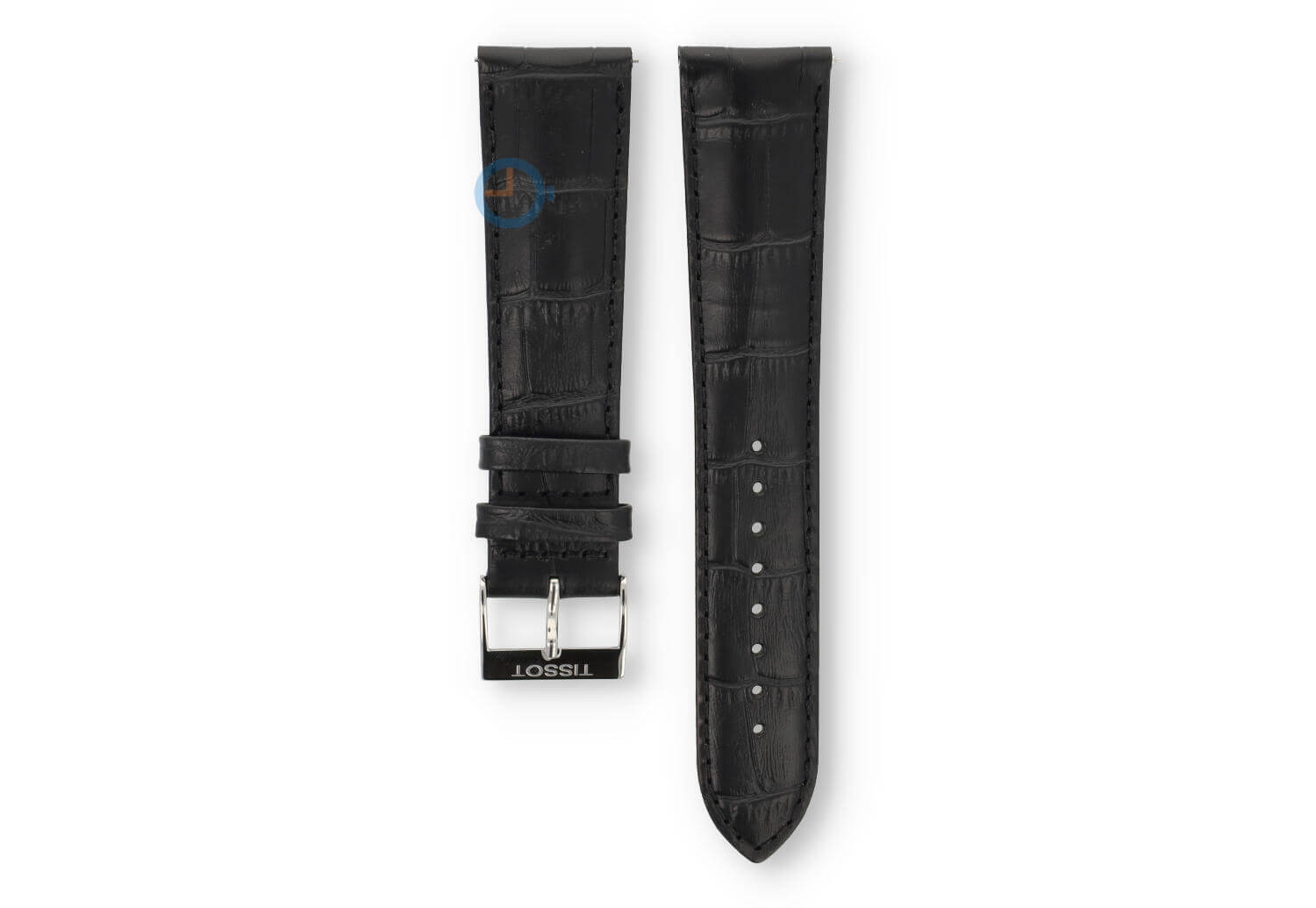 Tissot Official 20mm Uhrenarmband - schwarz Leder