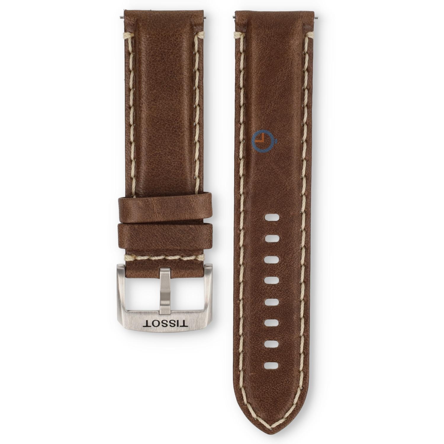 Tissot Official 22mm Uhrenarmband - braun Leder