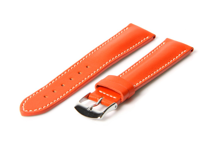 Uhrenarmband 14mm Orange Leder