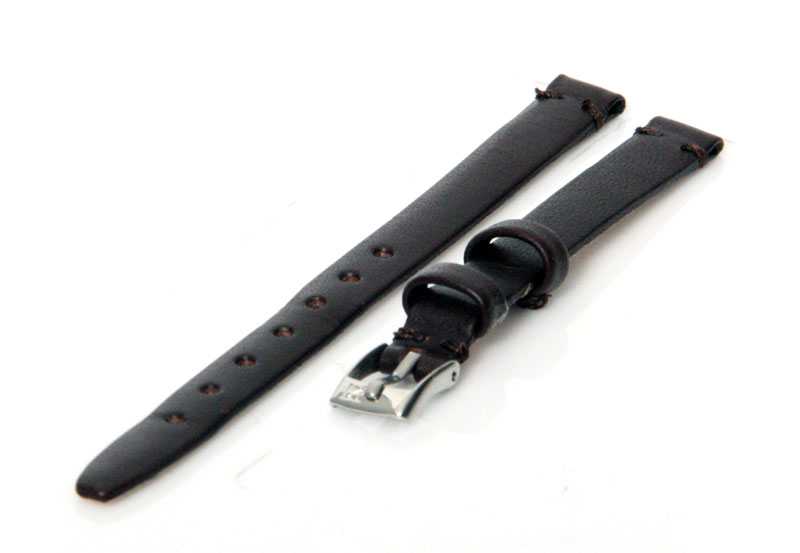 Uhrenarmband 8mm Dunkelbraun Leder