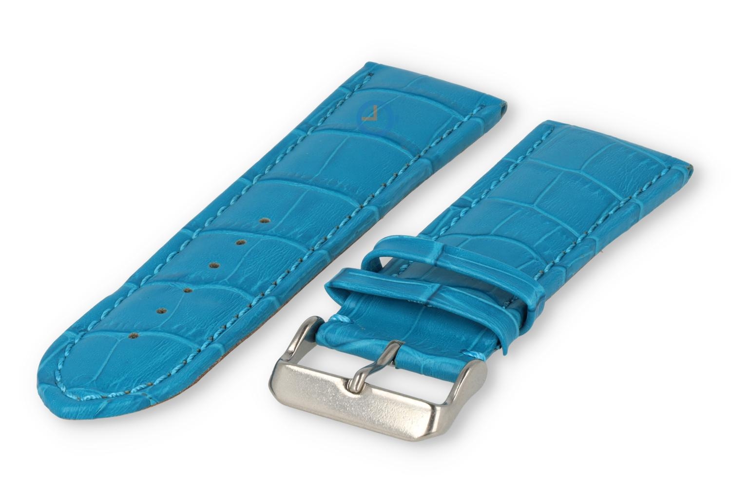 Starkes Uhrenarmband aus Kalbsleder - 28mm - türkis