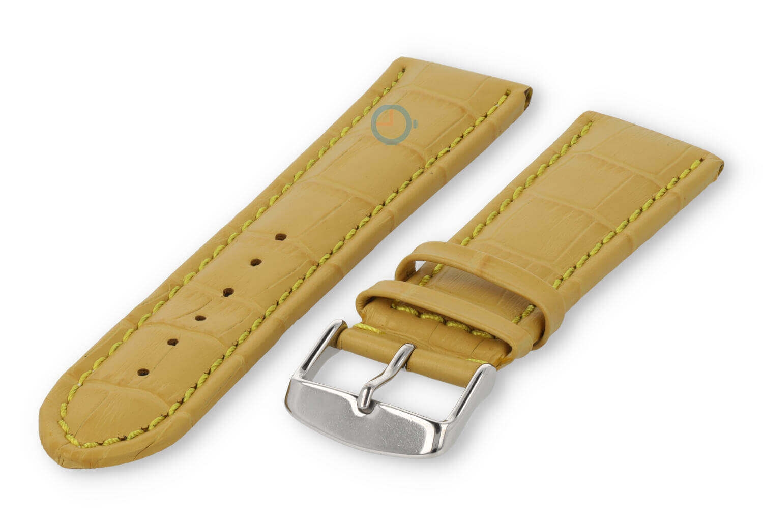 Starkes Uhrenarmband aus Kalbsleder - 22mm - Gelb