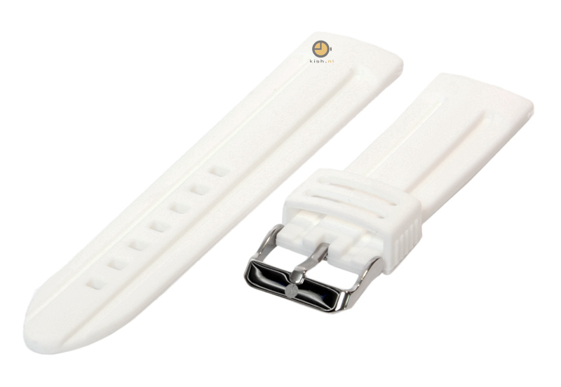 Uhrenarmband 24mm Weiß Silikon