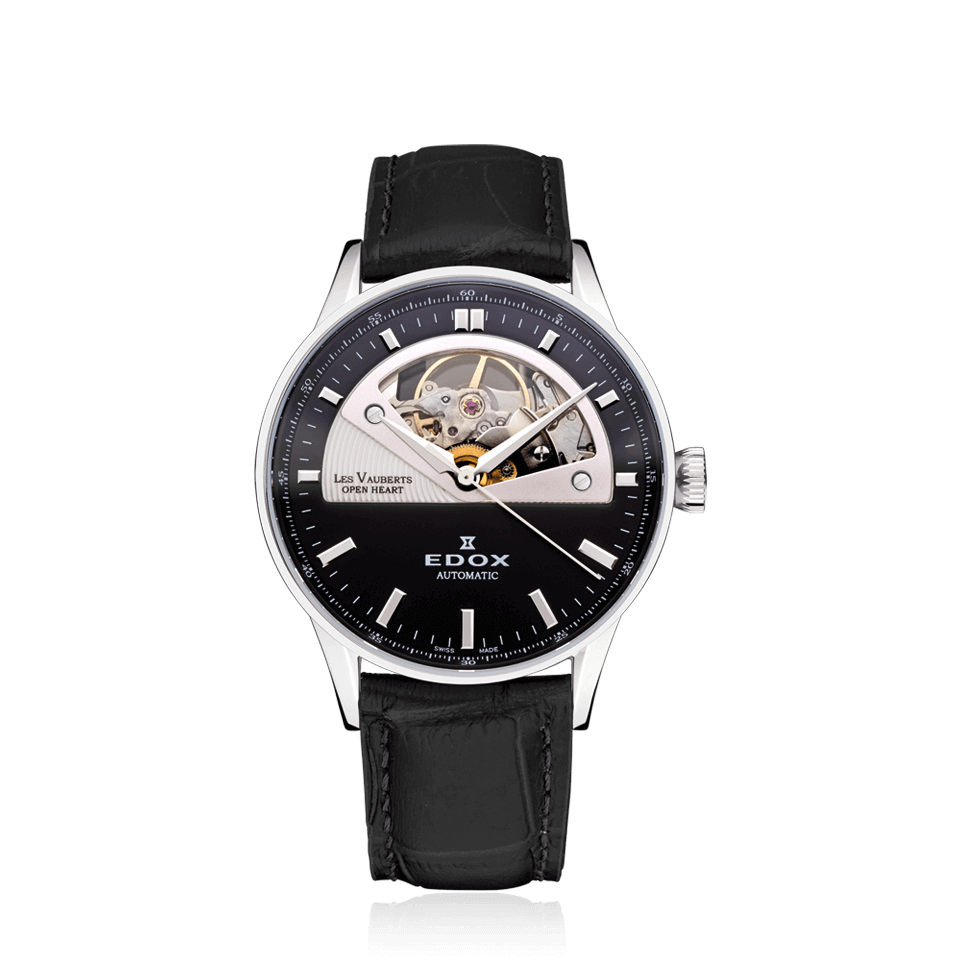 Edox Les Vauberts 85019 Uhrenarmband schwarz
