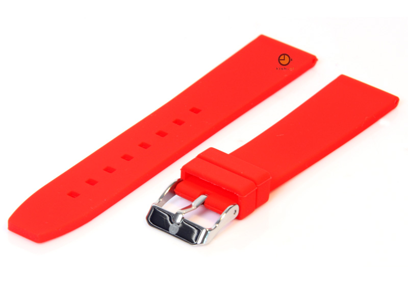 Uhrenarmband 18mm Rot Silikon